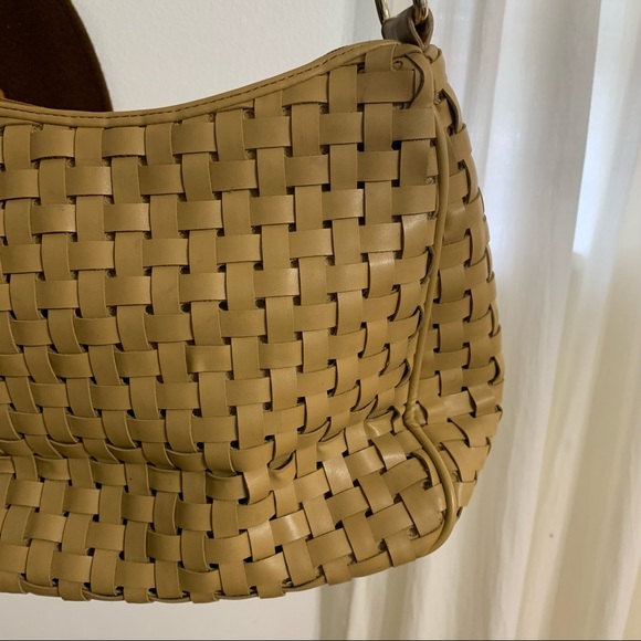 Nine west | camel color woven leather Y2K handbag purse - Picture 2 of 11